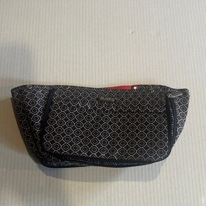 In Bag purse organizer Black white and red Patterned zipper insert that expands